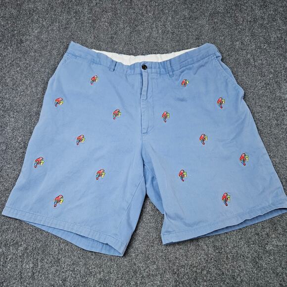 Margaritaville Parrot Shorts 42 Blue Flat Front Stretch Lightweight Beachwear - Picture 1 of 6